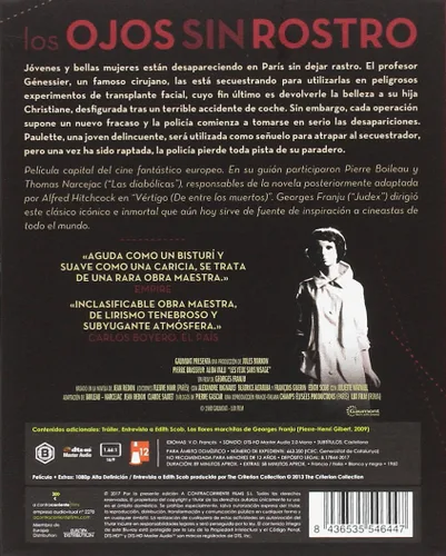 Vista 2 de Les Yeux Sans Visage (Spanish Release) Los Ojos Sin Rostro