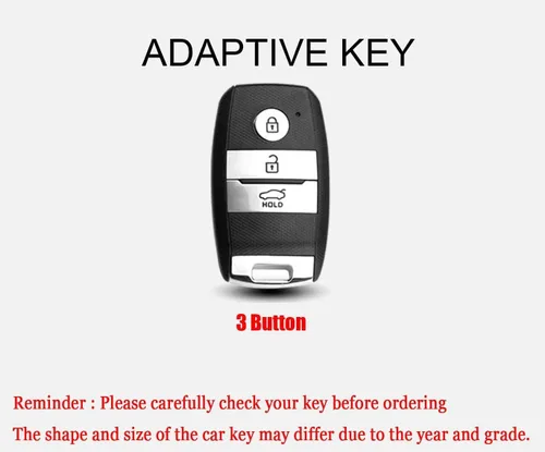 Vista 2 de Funda para llave compatible con Kia K3 K5 Cerato Soft TPU Llavero Keyshell Key Holder Key Protector 3 Botón Rojo