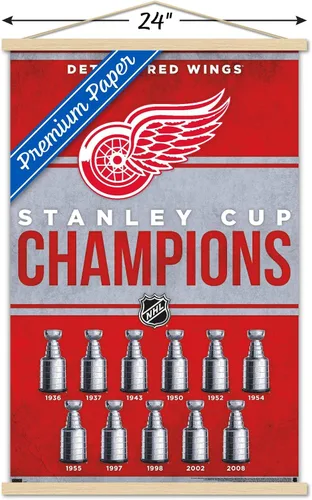 Vista 3 de Trends International NHL Detroit Red Wings - Póster de pared con marco magnético