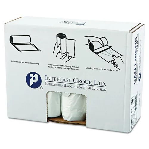 Vista 24 de Inteplast Group - Bolsas de basura comerciales de alta densidad, 60 L, 8 micrones, 61x83.8 cm, color negro, 50 bolsas/rollo, 20 rollos/cartón
