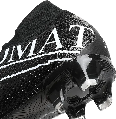 Vista 6 de lozoye Zapatos de fútbol para hombres y mujeres y niños, tacos de fútbol para niños grandes Grils FG, botas de fútbol de tobillo alto, tenis anchos