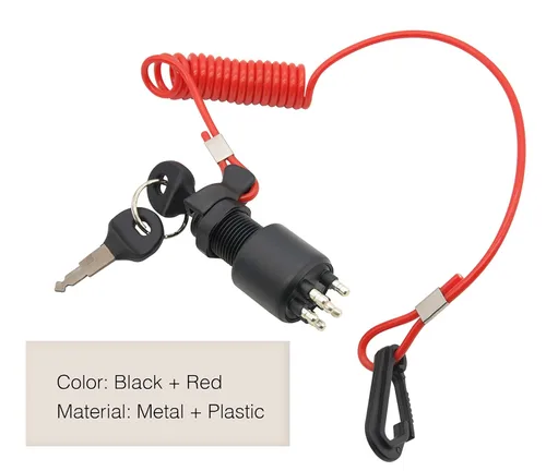 Vista 4 de 5005801 Interruptor de llave de encendido compatible con OMC Johnson Evinrude 40-200HP Reemplazo de motor fuera de borda 175974 5005801 Interruptor