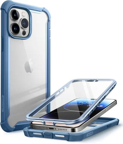 Vista 9 de i-Blason Ares - Funda diseñada para iPhone 14 Pro de 6.1 pulgadas (versión 2022), funda transparente resistente de doble capa con protector