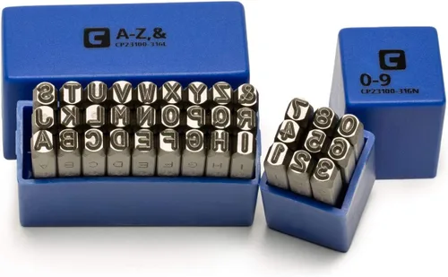 Vista 11 de Capri Tools Juego profesional de sellos de letras y números de 1/4 pulgadas, 36 piezas