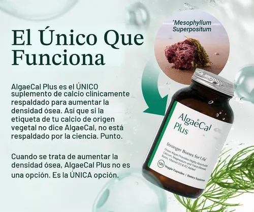 Vista 5 de ALGAECAL Plus Bundle - Vitamina D3 completa 4 en 1 y calcio de algas rojas con 16 nutrientes que apoyan los huesos, clínicamente apoyado