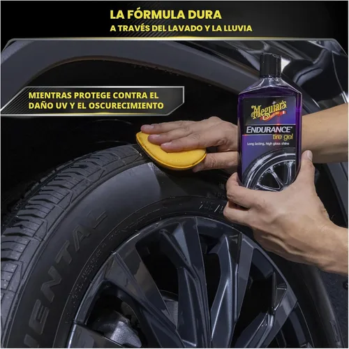 Vista 6 de Meguiar Endurance - Gel para neumáticos, el apósito de neumáticos protege y brilla los neumáticos de automóvil, botella de 16 onzas
