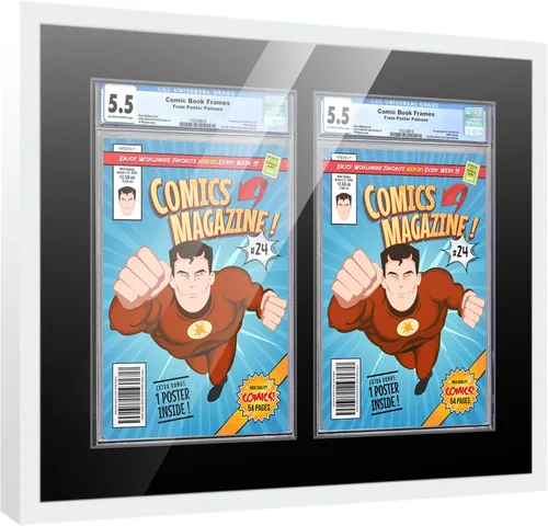 Vista 9 de Poster Palooza Marco de cómics con paspartú para 1 cómic de grado CGC, CBCS o PGX, marco de cómic de bronce para cómic de 8.125 x 13 pulgadas