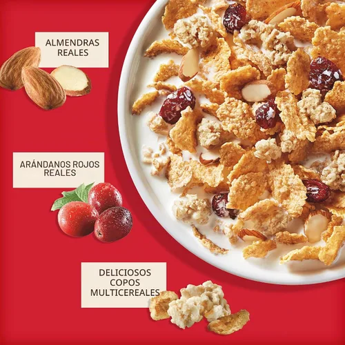 Vista 4 de Great Grains Cereal Crujiente de Arándanos y Almendras, Cereal con Arándanos Secos y Almendras, Proyecto Verificado Sin OMG, Caja de 14 OZ