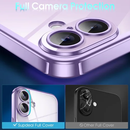 Vista 436 de Supdeal Funda cristalina transparente para iPhone 11, [No se amarillea] [Protección de la cámara] [Probado contra caídas de grado militar] Funda