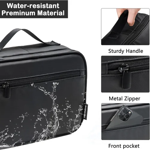 Vista 4 de Bolsa de aseo colgante para hombres y mujeres, bolsa de viaje BAGSPRITE para artículos de tocador, bolsa de afeitar resistente al agua para hombres