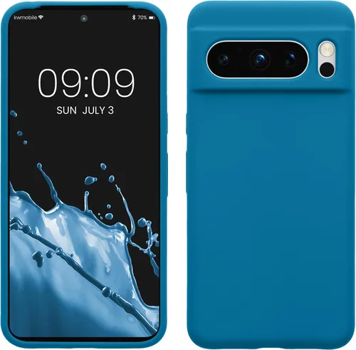 Vista 45 de kwmobile Funda compatible con Google Pixel 7 Pro - Funda de silicona TPU con acabado suave - Piedra antigua