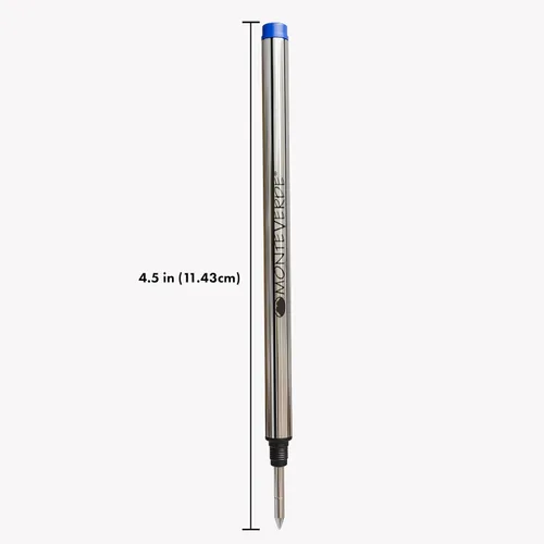Vista 3 de Monteverde USA Rollerball - Recambios para bolígrafos Montblanc, punta fina, tinta azul, paquete de 2 – Rendimiento de escritura vibrante y suave