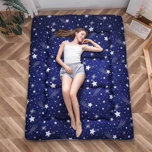 Vista 14 de MAXYOYO Colchón Japonés de Suelo Futón Colchón, Tapete de Tatami Engrosado de 4", Almohadilla para Dormir Plegable Enrollable para Niños y Niñas