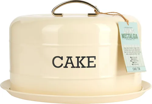 Vista 7 de KitchenCraft Living Nostalgia - Lata hermética para pasteles, 11.2 x 7.1 in, color crema antiguo