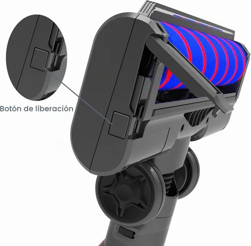 Vista 5 de Accesorios mejorados para aspiradora de piso de madera dura con faros para Dyson V7V8, piezas de repuesto para cabezal de motor para Dyson, rodillo