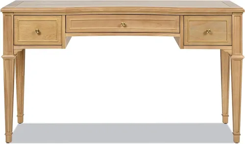 Vista 8 de JTH Luxe Dauphin - Escritorio ejecutivo de madera con 3 cajones, 55 pulgadas, madera de cachemira gris