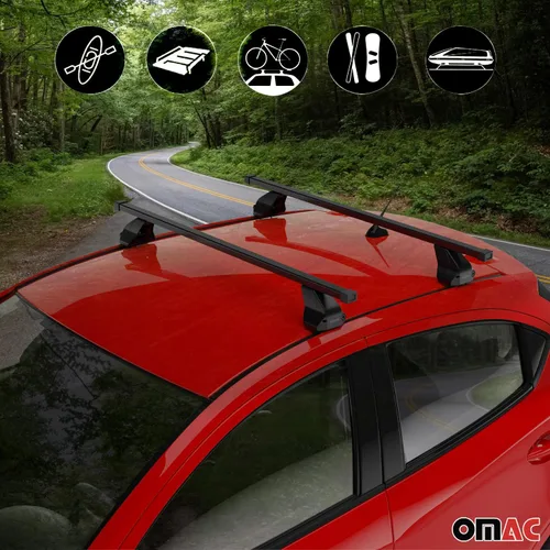Vista 3 de OMAC Barras transversales superiores para Mercedes EQS V297 2022-2024 Acero Negro