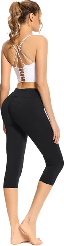 Vista 9 de adorence Leggings para mujer con bolsillos (suaves, de cintura alta y opaca), pantalones de yoga, leggings de entrenamiento para mujer