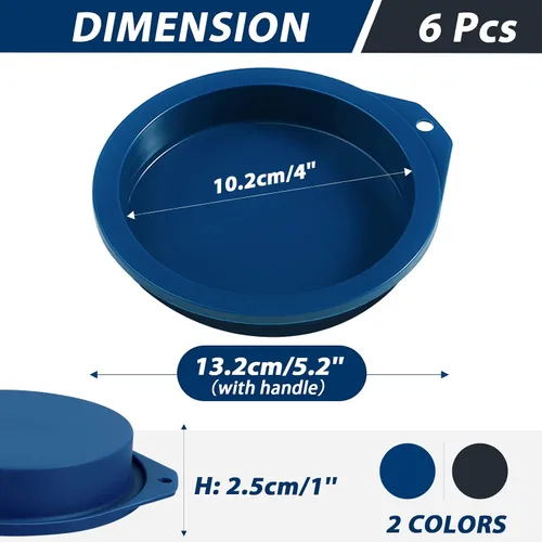 Vista 6 de Webake Moldes de Huevo de Silicona para Freidora de Aire de 4 pulgadas para Hornear, Moldes de Huevo Antiadherentes para Microondas Mini Panqueque