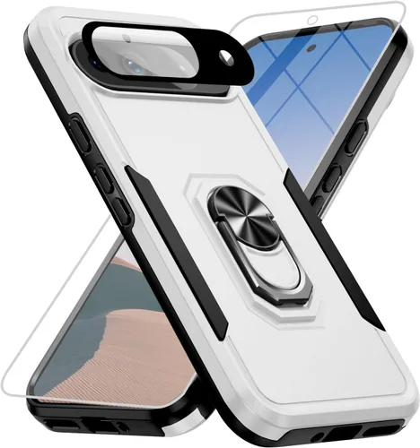 Vista 38 de Funda para Google Pixel 9 Pro XL [protección contra caídas de grado militar de 15 pies] con protector de pantalla y protector de lente, resistente a
