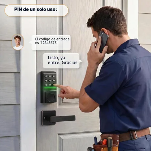 Vista 4 de SEPOX® Keyless Entry Deadbolt, Offline Smart Keypad Doorlock, LED Indicator