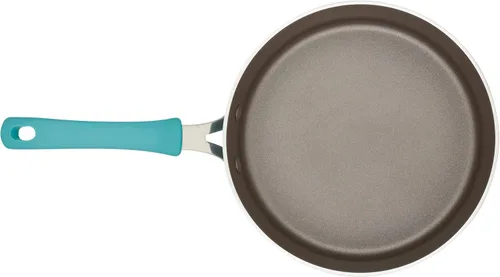 Vista 10 de Rachael Ray Cook + Create Sartén Sauté Antiadherente con Tapa, 3 Cuartos, Azul Agave