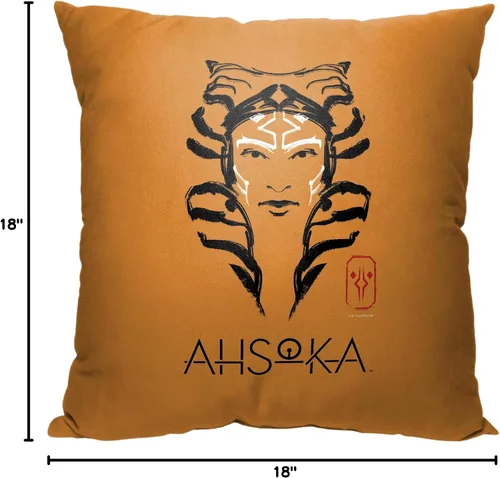 Vista 4 de Northwest Almohada Star Wars, 18 x 18 pulgadas, pincelada Ahsoka