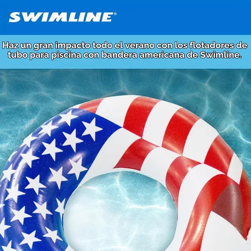 Vista 3 de Swimline Pool Ring – Inflatable Lounge Float with Fun Design for Adults & Teens – Durable Vinyl Ring for Pool, Lake, or Beach – Easy to Inflate and