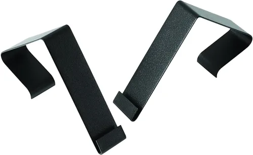 Vista 2 de Ganchos cubículos de partición Quartet, se adapta a paredes de 1.5" – 2.5" de cubo, matriz, negro (MCH10), Negro