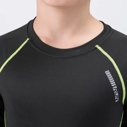 Vista 7 de OPALOS Pantalones de compresión atléticos y camisas de compresión para niños y niñas