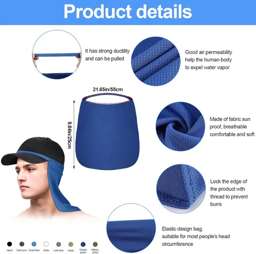 Vista 5 de Tatuo Polaina unisex para el cuello, protección solar, protección solar, multifuncional, 2 en 1, cubierta facial para deportes al aire libre, pesca
