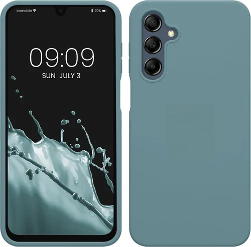 Vista 273 de kwmobile Funda Compatible con Samsung Galaxy A14 5G - Funda de teléfono de TPU y silicona con acabado suave - Verde Lima
