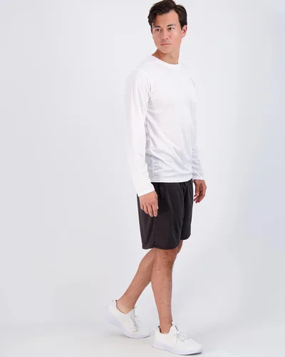Vista 5 de Real Essentials Paquete de 3 y 5 Camiseta de manga larga atlética de secado rápido para hombre UPF SPF UV Sun (disponible en tallas grandes y altas)