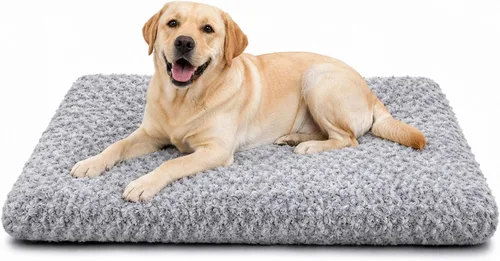 Vista 12 de Cama para perro de tamaño mediano, alfombra lavable de felpa para mascotas Negro