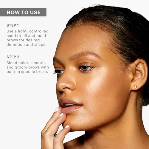 Vista 6 de Glo Skin Beauty Precise Micro Browliner Fórmula a base de cera de larga duración que se desliza sobre la piel y da forma a tus cejas, (Ash)