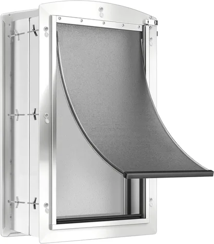 Vista 10 de Puerta de perro grande para puerta, puerta de perro de metal con Clásico