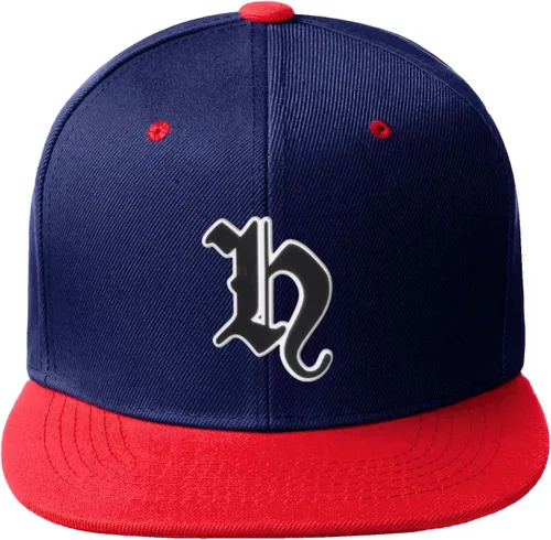 Vista 411 de Daxton Gorra clásica con visera de billete plano con letras del alfabeto inglés antiguo de la A a la Z