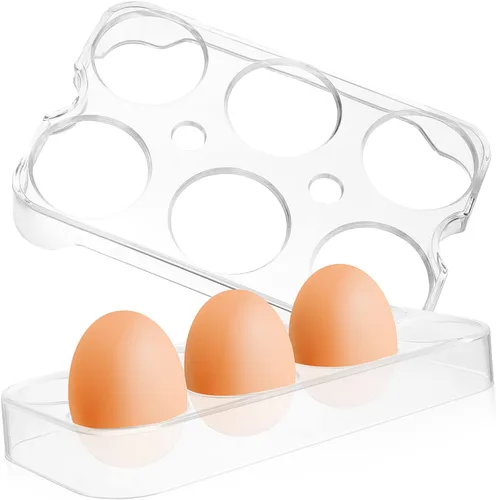 Vista 8 de Zerodeko 8 estantes de almacenamiento de huevos, bandejas de almacenamiento de huevos, puerta lateral del refrigerador, organizador de huevos