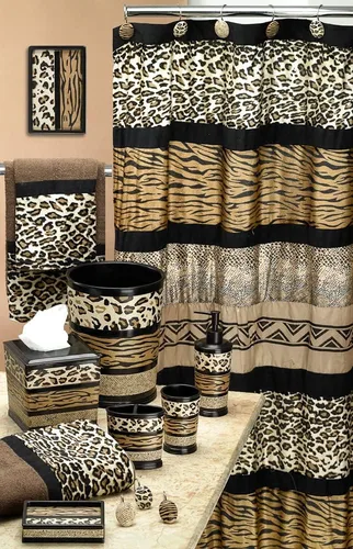 Vista 4 de Popular Bath Alfombra de baño, colección Jezella, 31 x 21 pulgadas, estampado animal