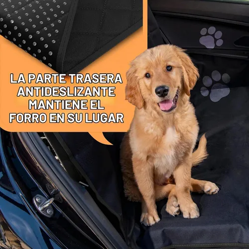 Vista 3 de Active Pets Funda Impermeable Tipo Hamaca Estándar para Asiento de Automóvil, Se Adapta a Sedanes, Hatchbacks, Crossovers, Cupés, Vehículos Naranja