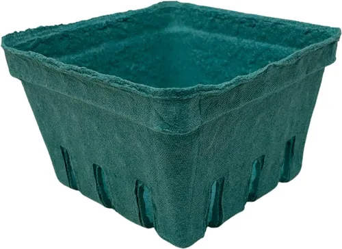Vista 2 de Contenedor verde de la cesta de la pulpa de la baya de la fruta de la fibra de la pinta para los tomates de la fresa de los arándanos