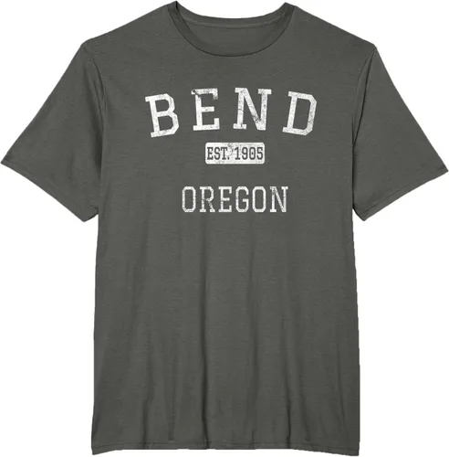Vista 8 de Bend Oregon OR Camiseta vintage, Negro