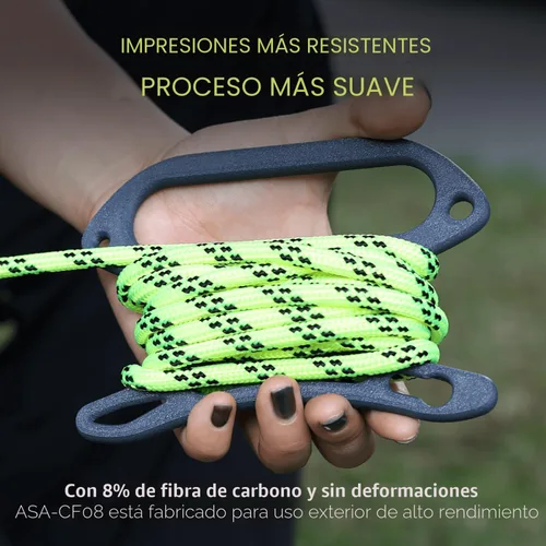 Vista 3 de Polymaker Fiberon ASA-CF08 Filamento ASA de fibra de carbono de 0.07 in 4.370 - 0.07 in Fiberon Asa-cf08 Negro 1.1 lbs (Código hexagonal: #000000)