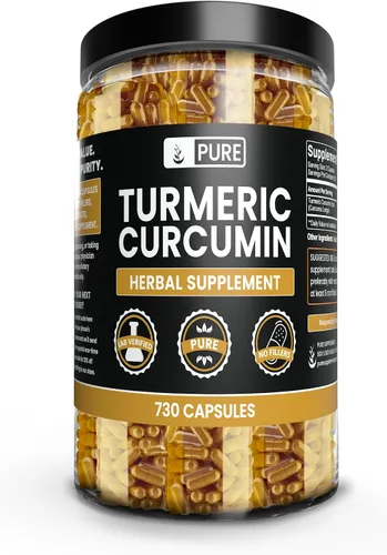 Vista 6 de PURE ORIGINAL INGREDIENTS Pimienta de Cayena, canela de Ceilán, paquete de curcumina de cúrcuma (730 cápsulas)