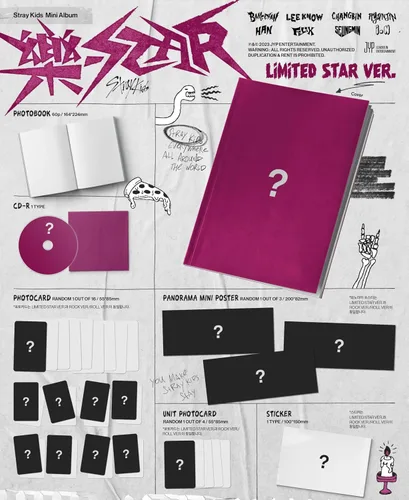 Vista 2 de Álbum de Star Stray Kids [Limited Star Ver.]+Beneficios de prepedido + planificador digital inspirado en BolsVos K-POP, paquete de calcomanías