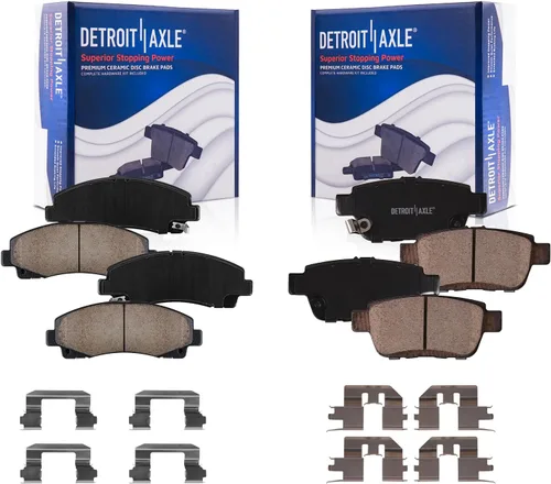 Vista 105 de Detroit Axle - Pastillas de Freno Delantero Izquierdo Reemplazo de Pinza de Disco para Dodge Ram 1500 Dakota Mitsubishi Raider - Juego de 3 piezas