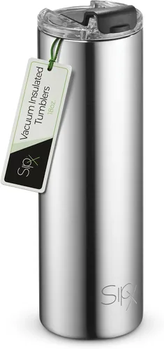 Vista 12 de SipX™ Vaso aislado delgado de 18 onzas con tapa y pajilla, acero inoxidable aislado al vacío, a prueba de fugas, apto para portavasos - Perfecto