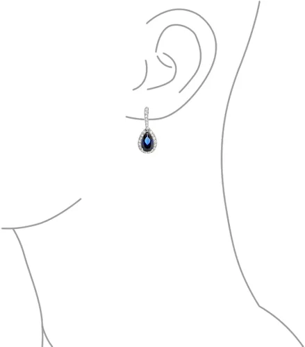 Vista 5 de Bridal Jewelry Set 7-15 CT Vintage Style Halo Cubic Zirconia AAA CZ Huggie Pierced Snap Drop Teardrop Screw Back Clip On Earrings For Women Prom