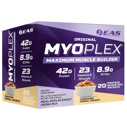 Vista 11 de EAS Original Myoplex Maximum Muscle Builder, mezcla de proteínas de reemplazo de comidas, mezcla de proteínas de calidad, 1.48 oz de proteína, 20