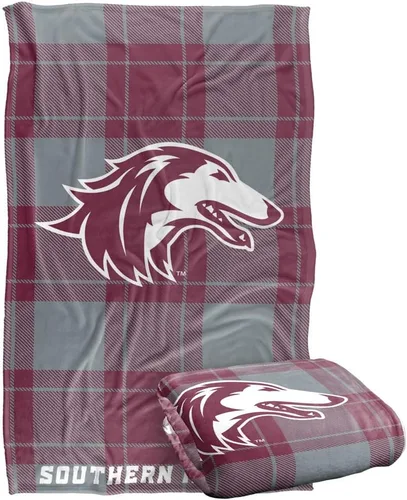Vista 270 de LOGOVISION St John's University Campus Plaid Spirit Silky Touch Manta súper suave 36 x 58 pulgadas